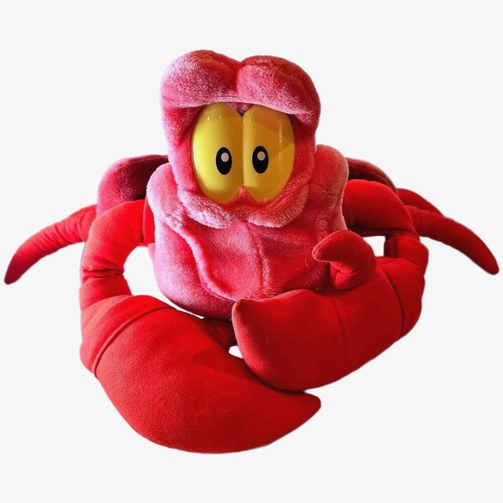 90s VTG Disney Sebastian 26" BIG The Little Mermaid Crab Plush Toy‎ Mattel Arco